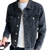 Jaqueta Jeans Masculina com Botões Kingsmen KM160