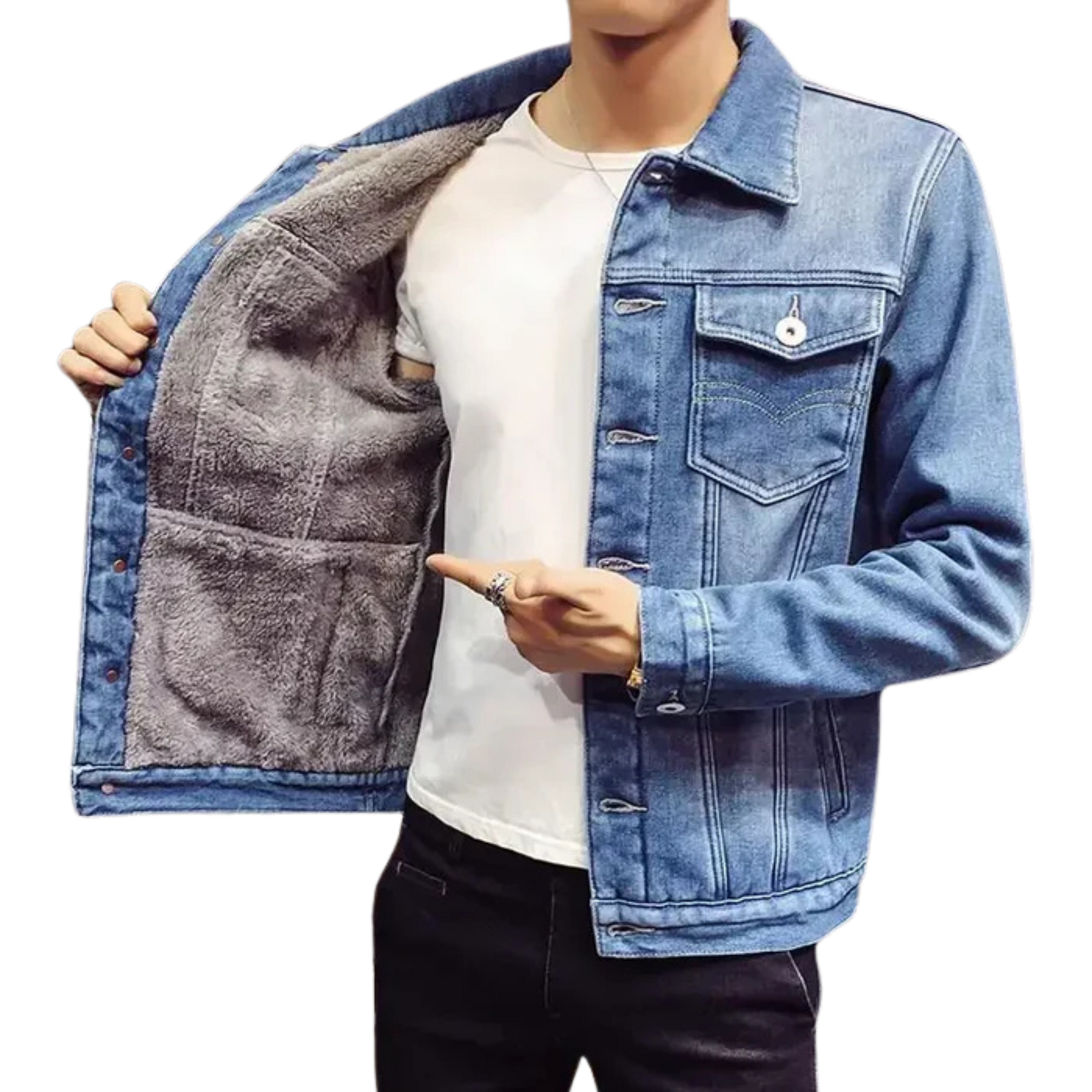 Jaqueta Jeans Masculina Kingsmen KM133