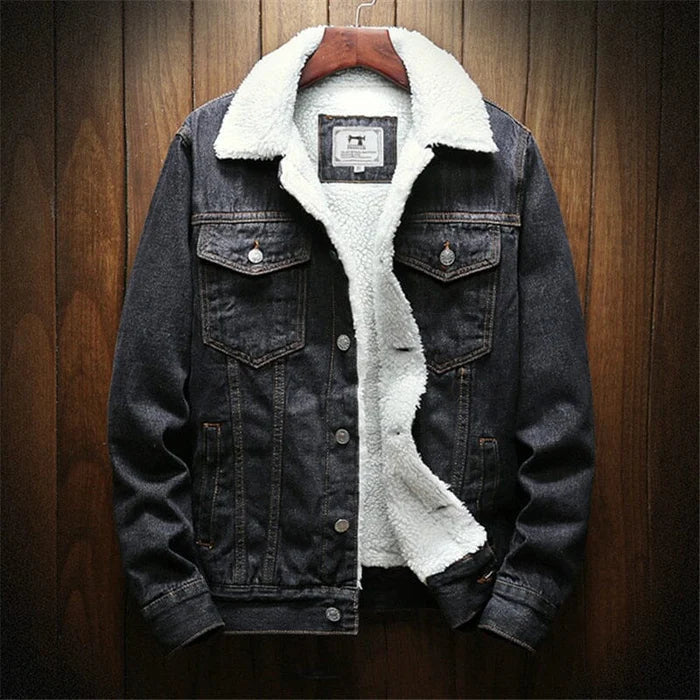 Jaqueta Jeans Masculina Forrada em Lã Kingsmen KM097