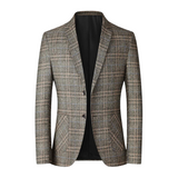 Blazer Masculino em Lã Quadriculado Kingsmen KM356