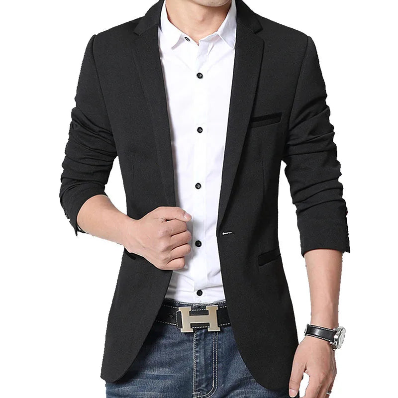Blazer Masculino Slim Fit em Algodão Kingsmen KM001