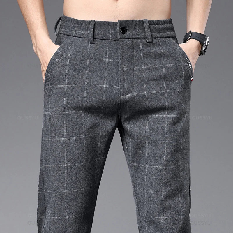 Calça Social Xadrez Masculina Kngsmen KM204