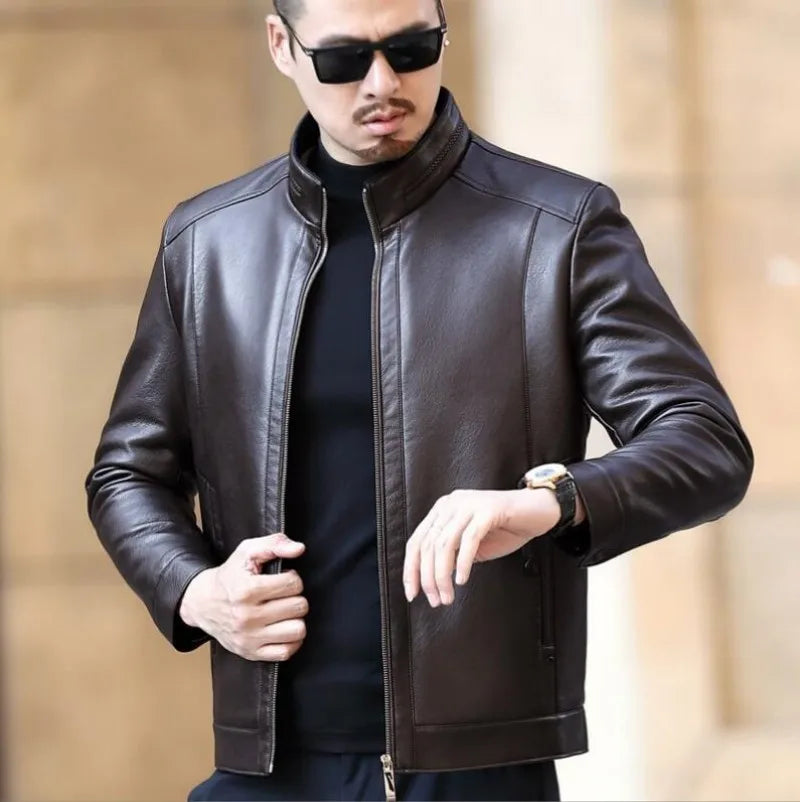 Jaqueta De Couro Masculina Kingsmen KM114