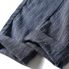 Calça de Linho Listrada Masculina Kngsmen KM008