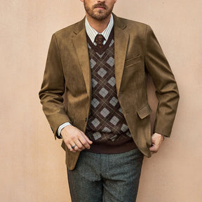 Blazer Masculino em Camurça Kingsmen KM353