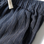 Calça de Linho Listrada Masculina Kngsmen KM008