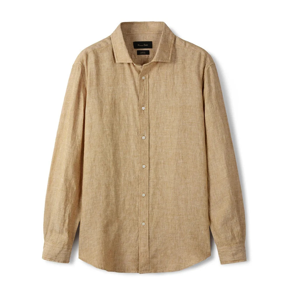 Camisa de Linho Lisa Masculina Kingsmen KM347