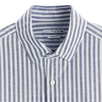 Camisa Masculina em Linho Listrada Kingsmen KM358