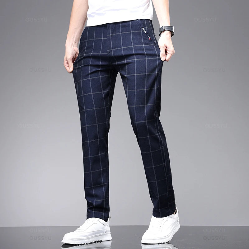Calça Social Xadrez Masculina Kingsmen KM071