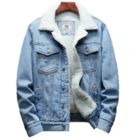 Jaqueta Jeans Masculina Forrada em Lã Kingsmen KM097