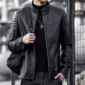 Jaqueta de Couro Motociclista Masculina Kingsmen  KM167