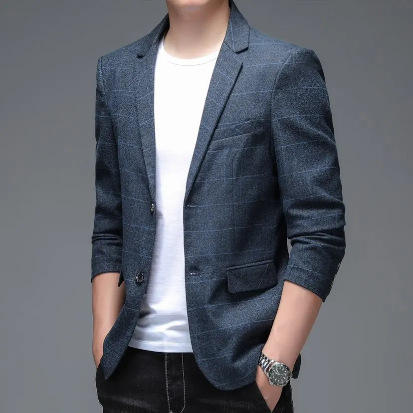 Blazer Masculino Listrado Kingsmen KM009