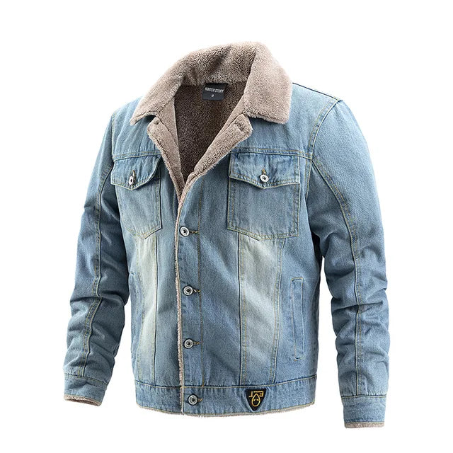 Jaqueta Jeans Masculina com Interior Forrada  Kingsmen  KM142