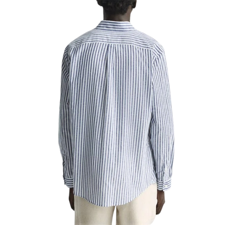 Camisa Masculina em Linho Listrada Kingsmen KM358