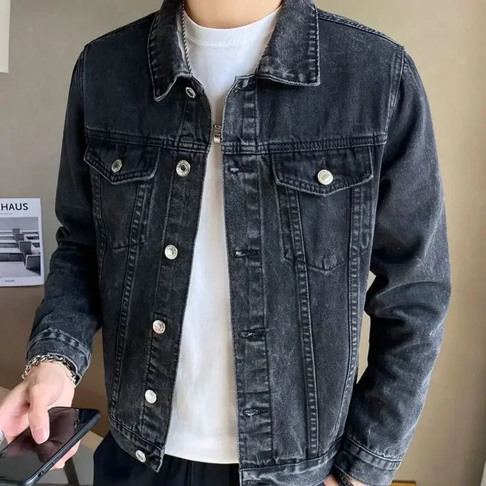 Jaqueta Jeans Masculina com Botões  Kingsmen  KM160