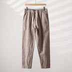 Calça de Linho Listrada Masculina Kngsmen KM008