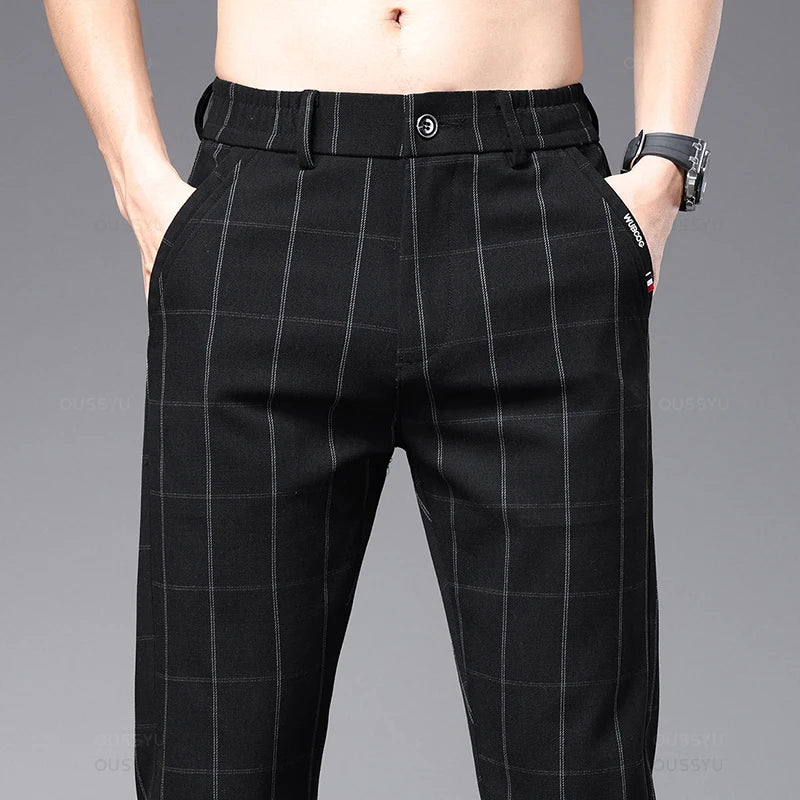 Calça Social Xadrez Masculina Kngsmen KM204