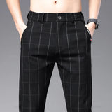 Calça Social Xadrez Masculina Kngsmen KM204