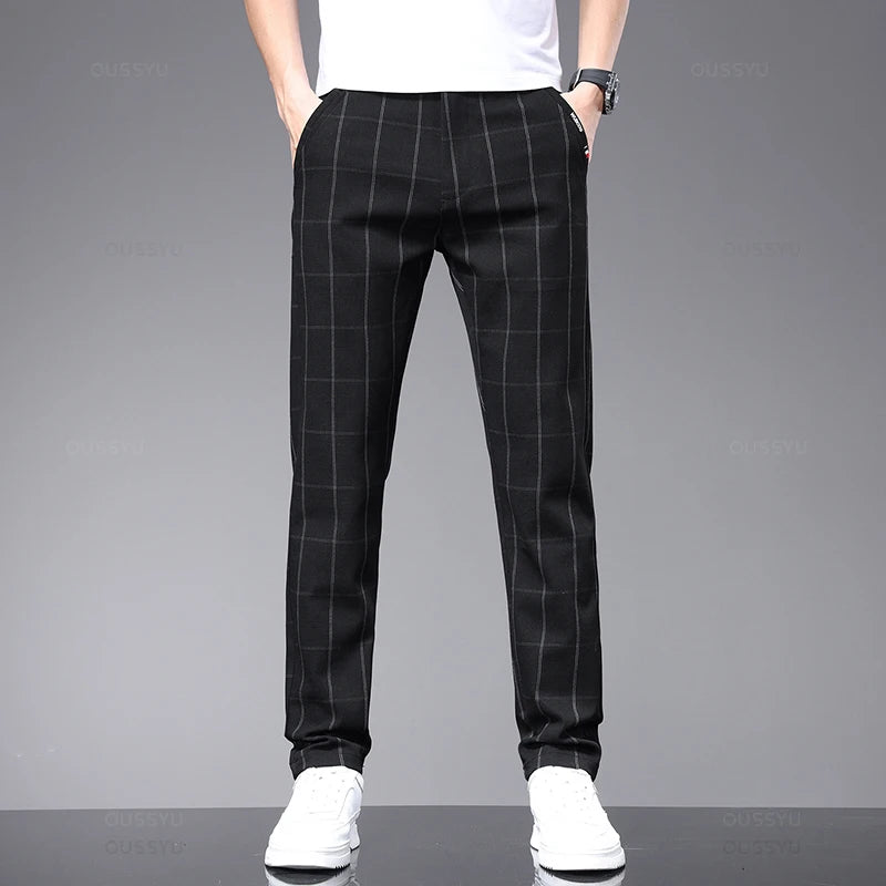 Calça Social Xadrez Masculina Kingsmen KM071