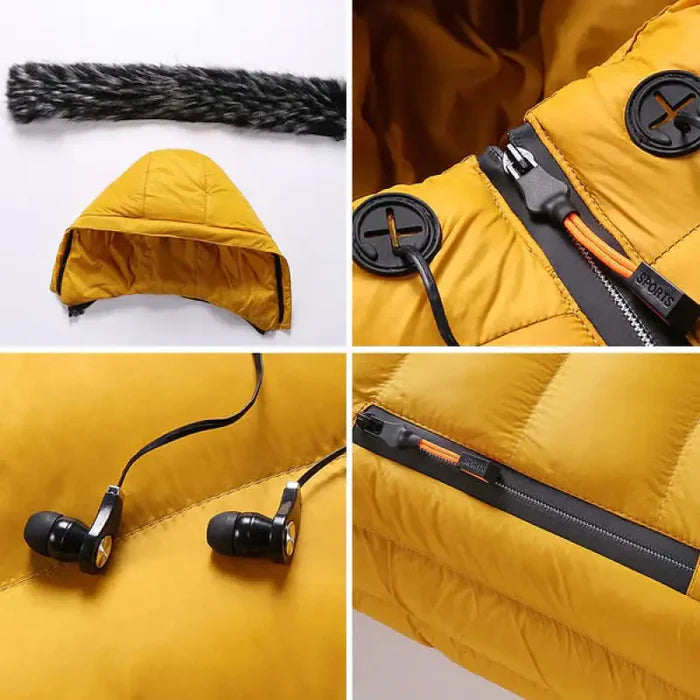 Jaqueta Puffer Masculina Capuz Forrado Kingsmen KM112