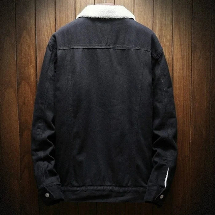 Jaqueta Jeans Masculina Forrada em Lã Kingsmen KM097