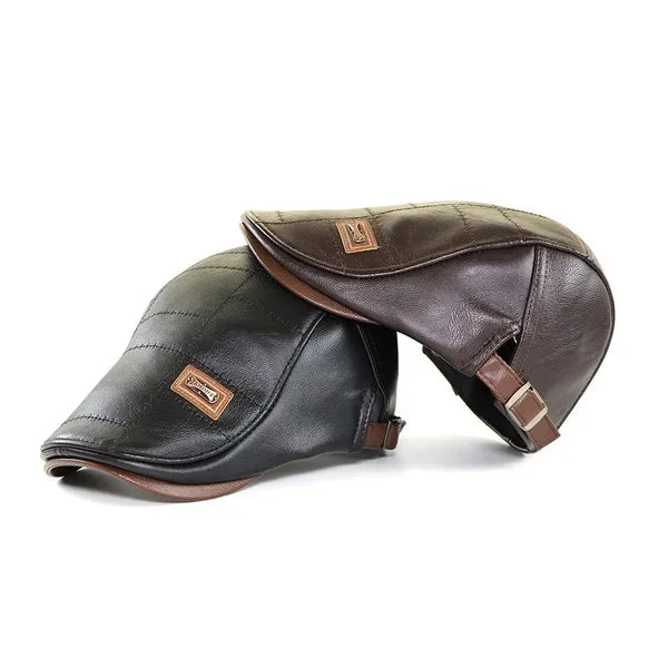 Boina Masculina Italiana de Couro Kingsmen KM026