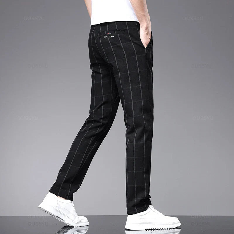 Calça Social Xadrez Masculina Kngsmen KM204