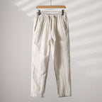 Calça de Linho Listrada Masculina Kngsmen KM008