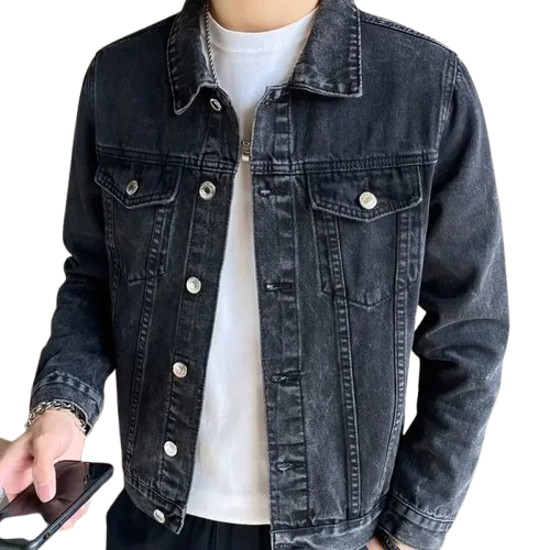 Jaqueta Jeans Masculina com Botões  Kingsmen  KM160