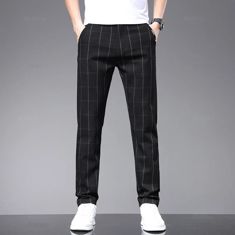 Calça Social Xadrez Masculina Kngsmen KM204