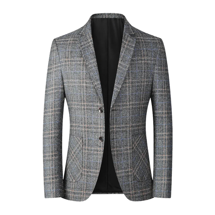 Blazer Masculino em Lã Quadriculado Kingsmen  KM356