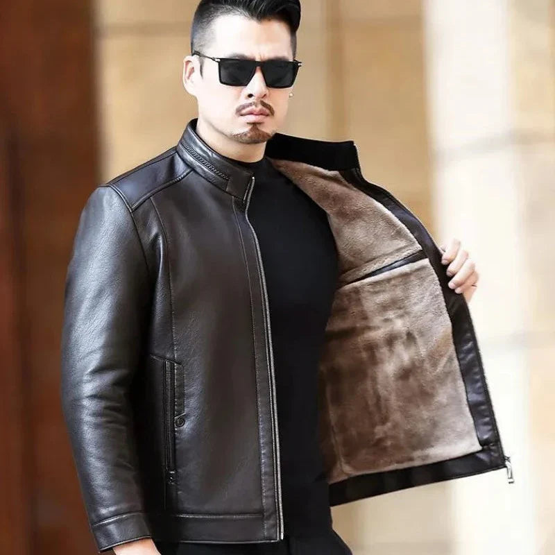 Jaqueta De Couro Masculina Kingsmen KM114