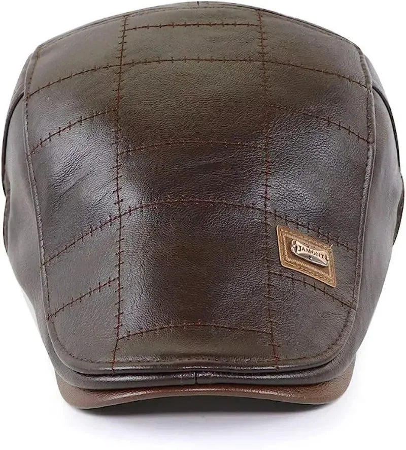 Boina Masculina Italiana de Couro Kingsmen KM026