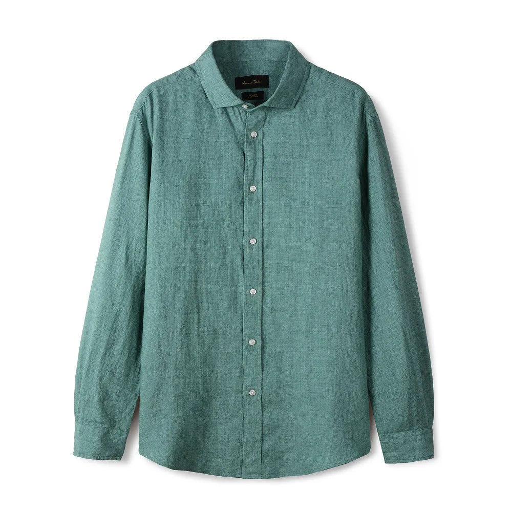 Camisa de Linho Lisa Masculina Kingsmen KM347