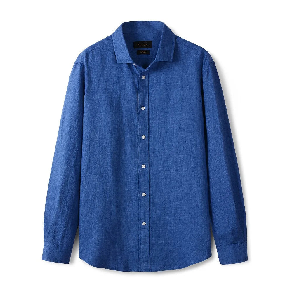 Camisa de Linho Lisa Masculina Kingsmen KM347