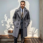 Sobretudo Masculino Longo em Lã Kingsmen KM232