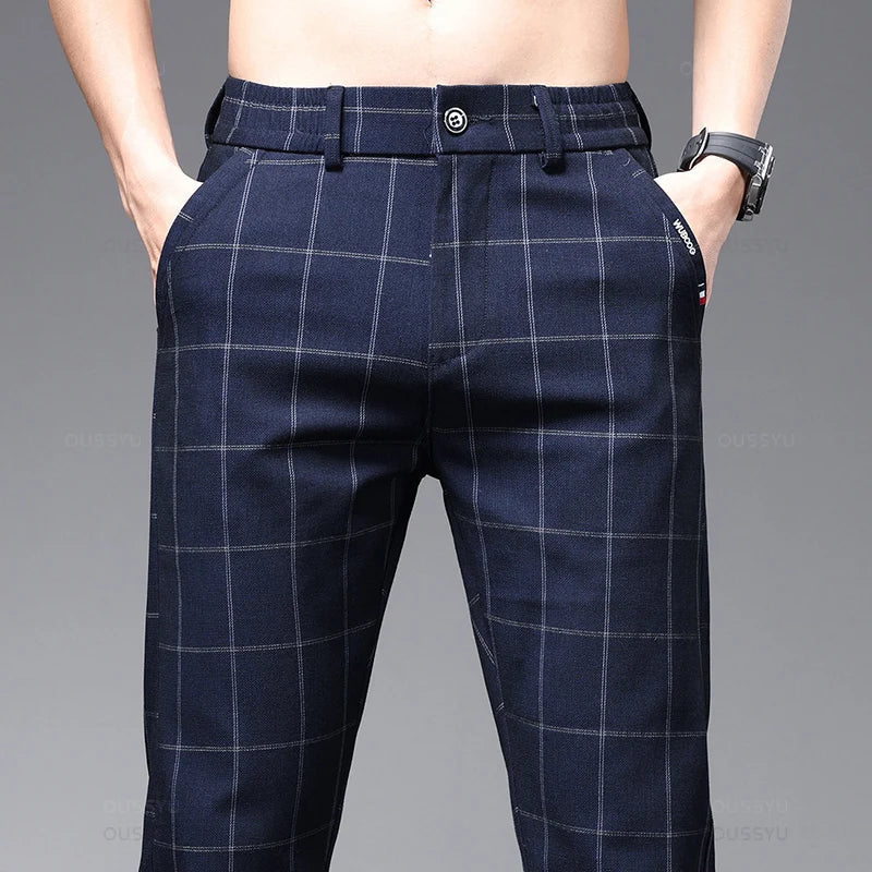 Calça Social Xadrez Masculina Kingsmen KM071