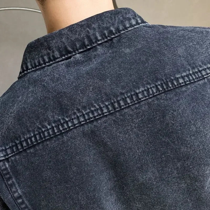 Jaqueta Jeans Masculina com Botões  Kingsmen  KM160