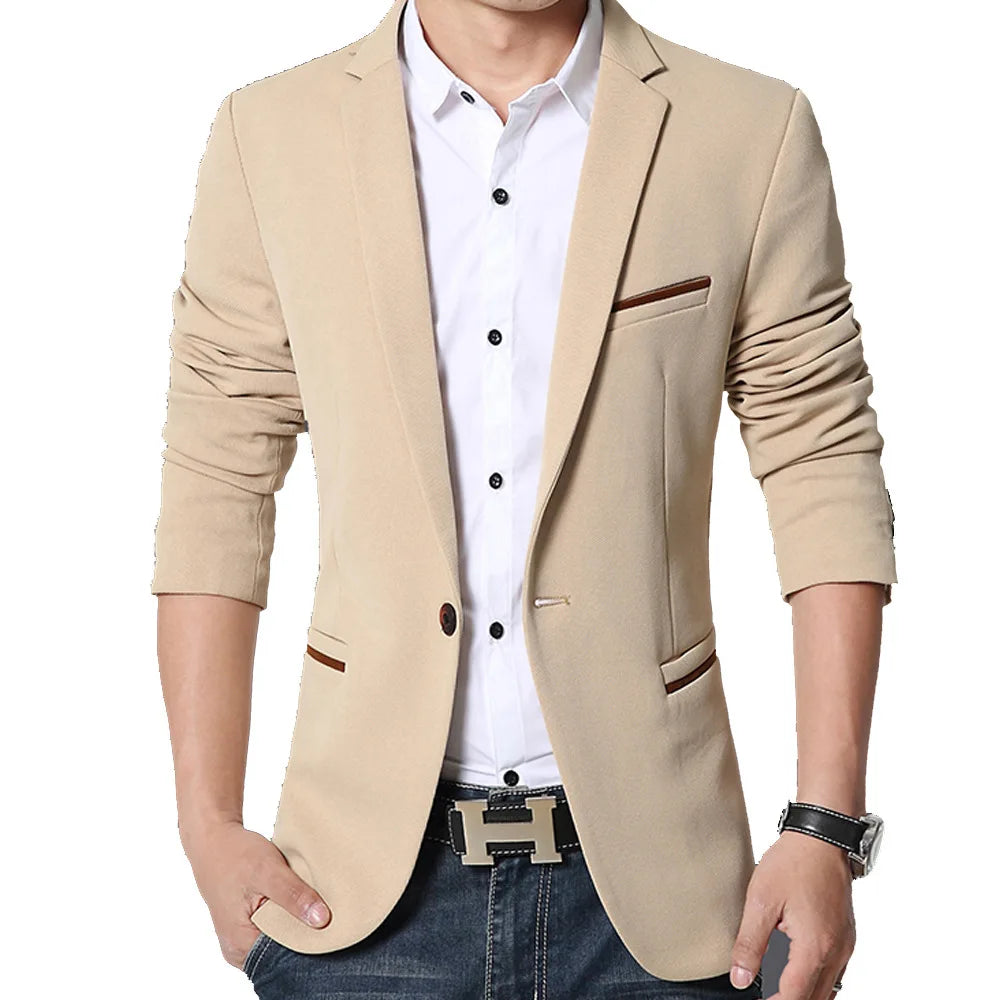 Blazer Masculino Slim Fit em Algodão Kingsmen KM001