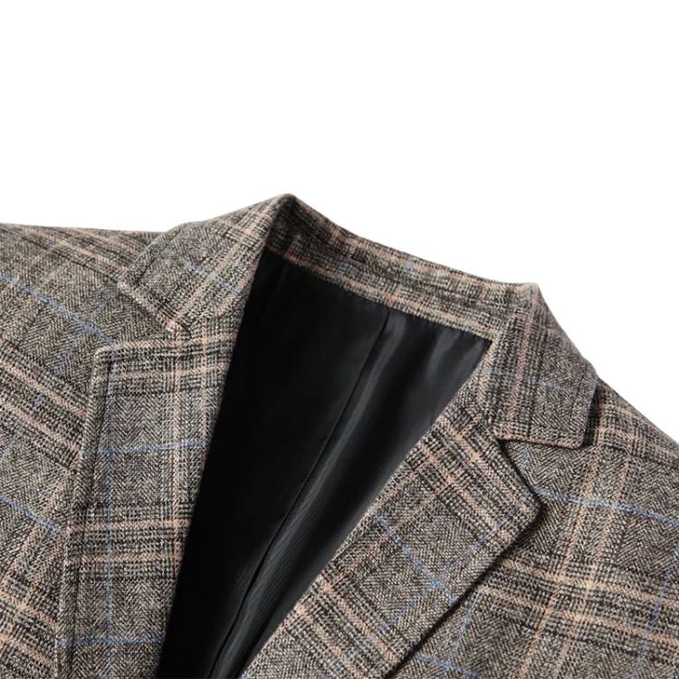 Blazer Masculino em Lã Quadriculado Kingsmen  KM356