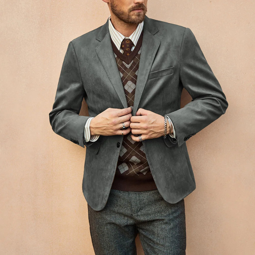 Blazer Masculino em Camurça Kingsmen KM353