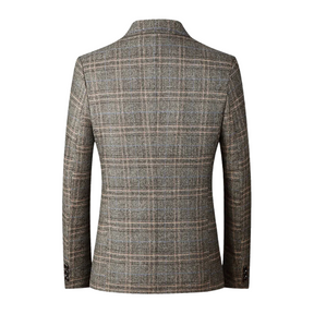 Blazer Masculino em Lã Quadriculado Kingsmen  KM356