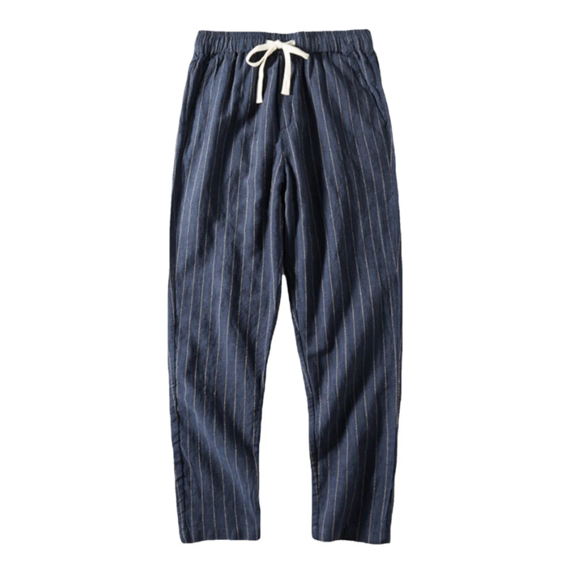 Calça de Linho Listrada Masculina Kngsmen KM008