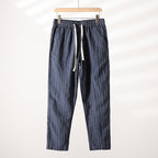 Calça de Linho Listrada Masculina Kngsmen KM008