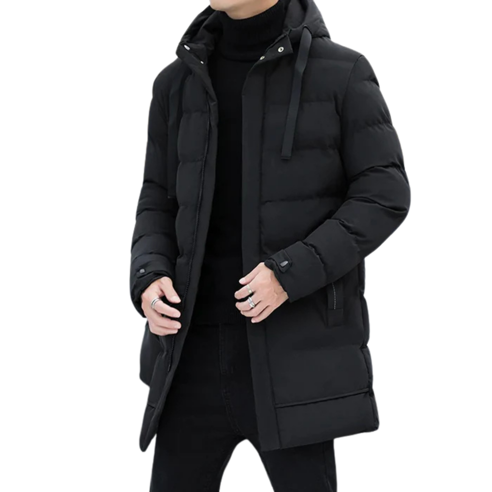 Jaqueta Puffer Masculina Alongada Kingsmen KM076